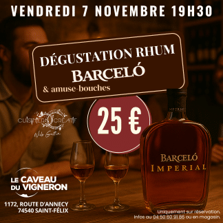 Soirée dégustation RHUM BARCELO